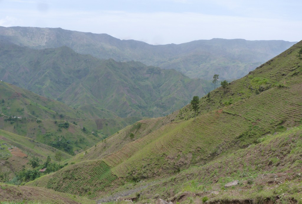 deforestation in Haiti, photo taken in 2012 on the road from Kenscoff to La Visite National Park