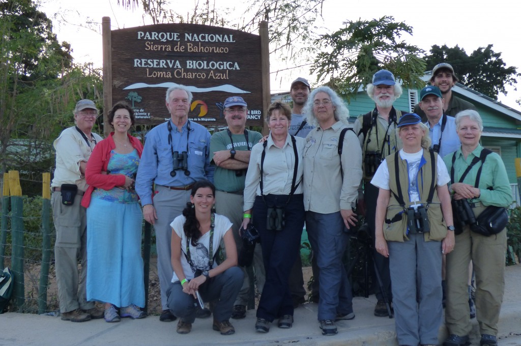 Carolina Bird Club members at Sierra de Bahoruco National Park Office, Puerto Escondido, Dominican Republic