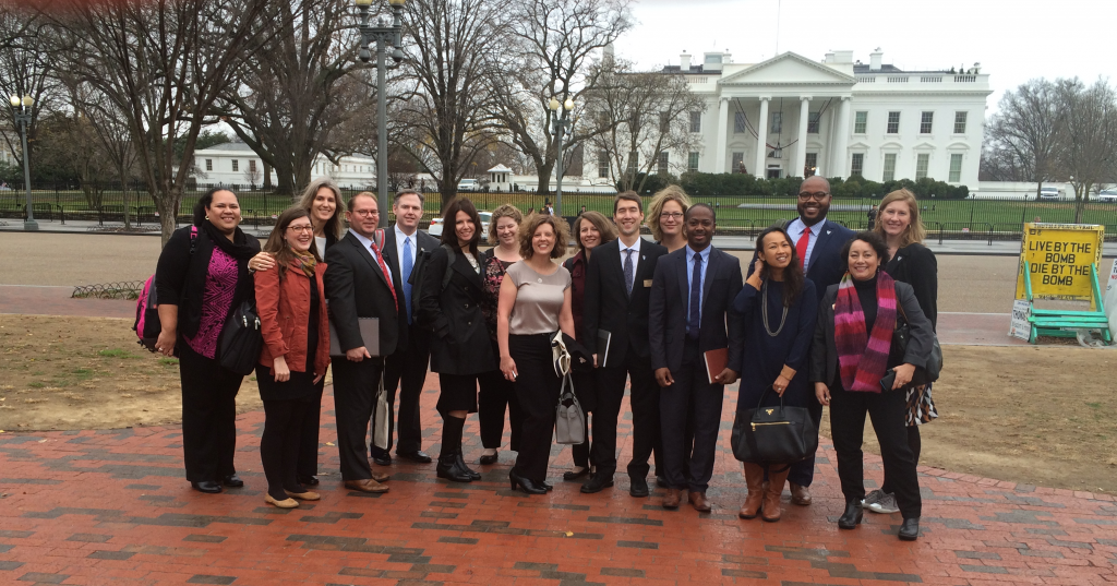 DEL students in front of White House (photo by Don Wells, 2015, courtesy Megan Green)