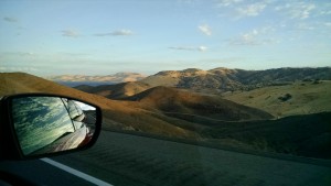 Golden brown California foothills after 4 years of drought