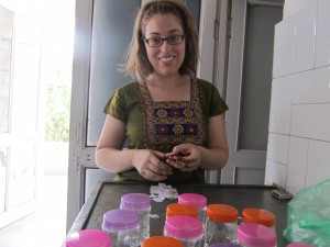 Alec Shannon is a second-year M. Sc. master's candidate in Global Health. She is pictured here with water samples in Rajasthan, 2014.