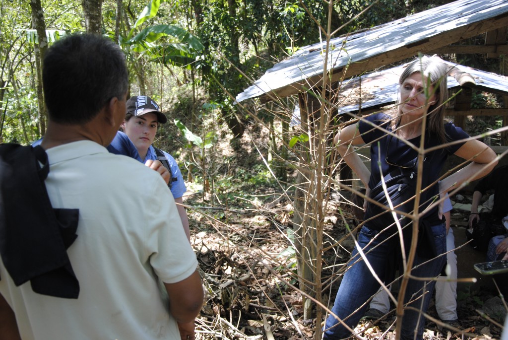 Coffee guru Carlos Marcelo Perez shows us around the shade-grown coffee plantation.