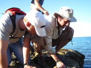 Rafe and Max tide pooling