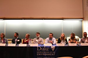 Panelists participate in a wrap-up session panel at the Spring Symposium.