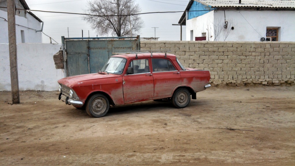 A Lada in Moynaq, Uzbekistan.