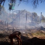 Fire in Wereldsend Camp, Namibia. Photo by Leanne Deschenes.