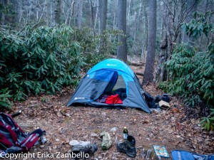 camping, linville gorge, tent, north carolina