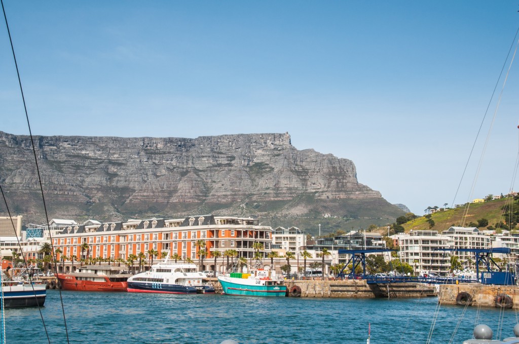 Table Mountain from the waterfront. After weeks of being isolated as a group, seeing so many other people in Cape Town was quite a shock, but much appreciated.