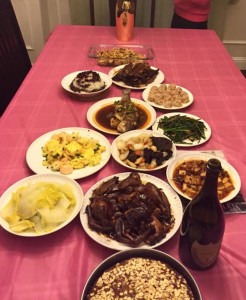 Chinese New Year dinner - nothing like mom's cooking.