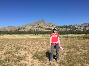 I've posted this picture before, but I wanted to show it again because the spot where I'm standing, high up in the Sierra Nevada, helps feed water that travels down to drinking water sources along the California coast. 