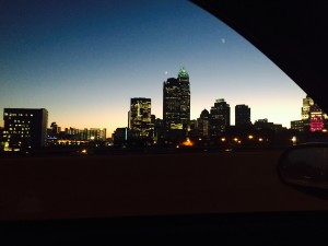 My view of Charlotte as my friend and I left the conference and headed back to Durham. 