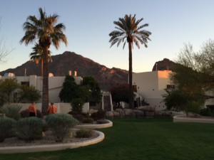 A view of Camelback Mountain from the resort where GreenBiz was held.